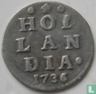 Hollande 1 stuiver 1736 (argent) - Image 1