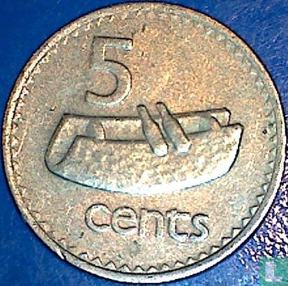 Fiji 5 cents 1975 - Image 2