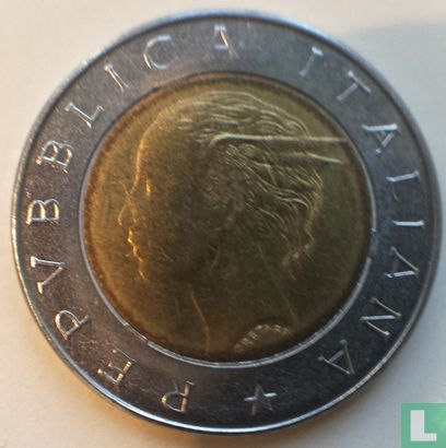 Italie 500 lire 1993 (bimétal - type 2) "Centenary of the Bank of Italy" - Image 2