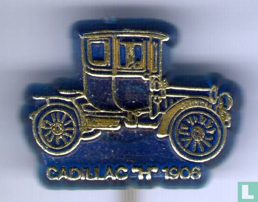 Cadillac "H" 1906 [or sur bleu]
