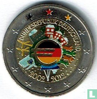 Duitsland 2 euro 2012 (G - met grote vlag in het midden) "10 Years of Euro Cash" - Afbeelding 1