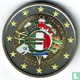 Italië 2 euro 2012 (met grote vlag in het midden) "10 Years of Euro Cash" - Image 1