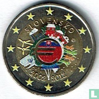 Slowakije 2 euro 2012 (met grote vlag in het midden) "10 Years of Euro Cash" - Image 1