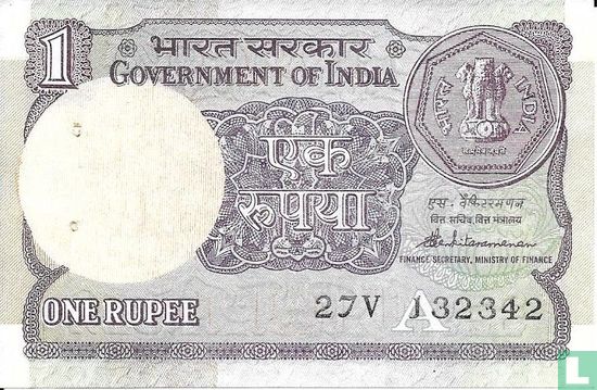India 1 Rupee 1989 - Afbeelding 2