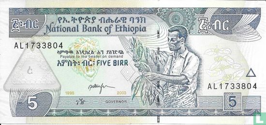 Ethiopia 5 Birr 2003 (EE1995) - Image 1