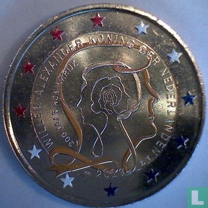 Nederland 2 euro 2013 (met gekleurde sterren) "200th Anniversary of Independence" - Image 1