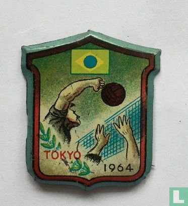 Tokyo 1964 (volleybal - Braziliaanse vlag) [blauwe rand]