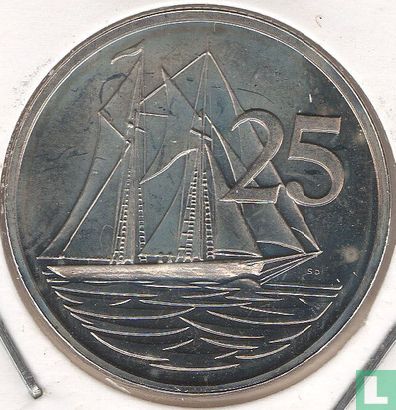 Cayman Islands 25 cents 1972 - Image 2