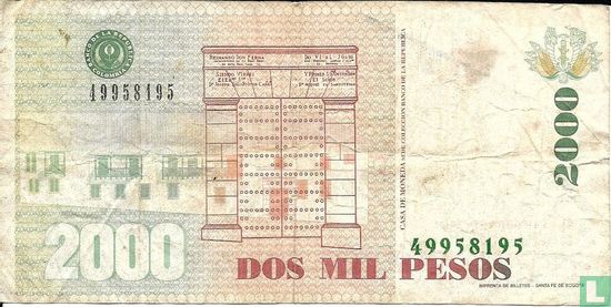 Kolumbien 2.000 Pesos 1996 - Bild 2