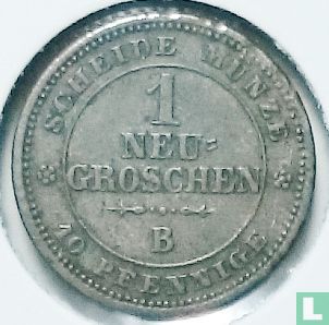 Saksen-Albertine 1 neugroschen / 10 pfennige 1863 - Afbeelding 2