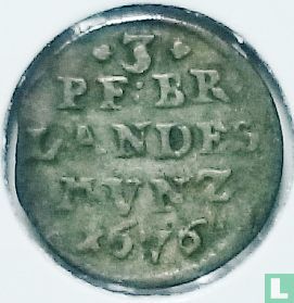 Brandenburg-Pruisen 3 pfennig 1676 - Afbeelding 1