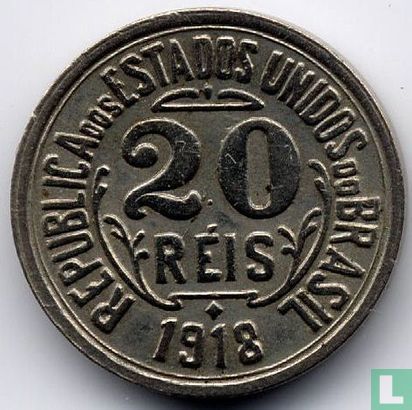 Brazilië 20 réis 1918 (type 2) - Afbeelding 1
