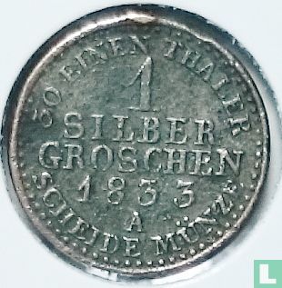 Pruisen 1 silbergroschen 1833 (A) - Afbeelding 1