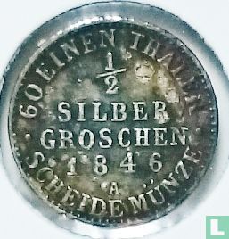 Schwarzburg-Sondershausen ½ silbergroschen 1846 - Afbeelding 1