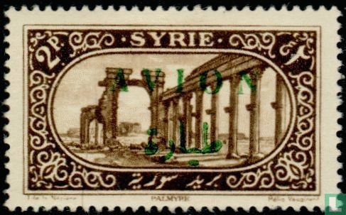 Palmyra mit grünem Aufdruck