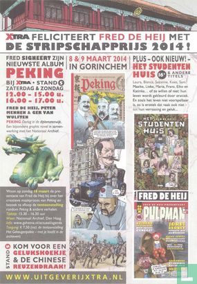 Xtra feliciteert Fred de Heij met de stripschapprijs 2014 / Bij Xtra signeren - Image 1