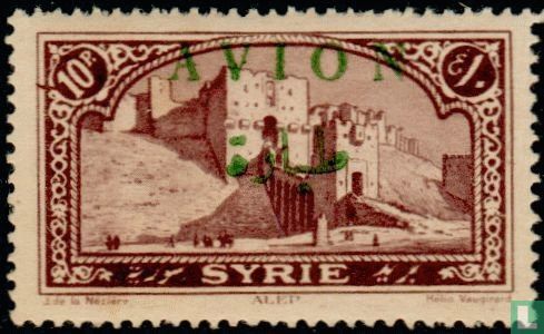 Aleppo with green overprint