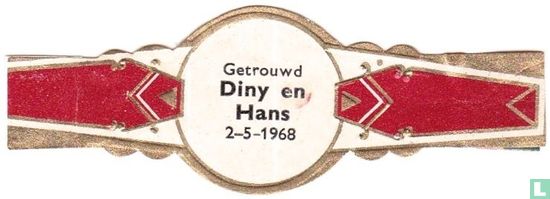 Getrouwd Diny en Hans 2-5-1968 - Afbeelding 1
