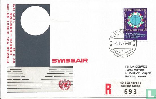Swissair Flug Geneve-Dhahran