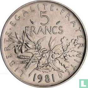 France 5 francs 1981 - Image 1