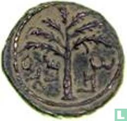 Judäa AE18 (Shimon Bar Kochba, Jahr 3) 134-135 - Bild 2