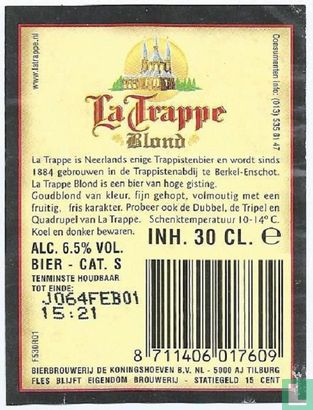 La Trappe Blond [30 cl] - Image 2