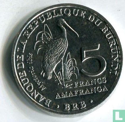 Burundi 5 francs 2014 "Mycteria ibis" - Image 2