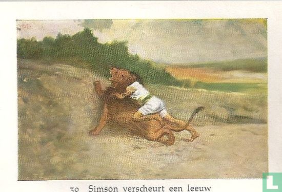 Simson verscheurt een leeuw