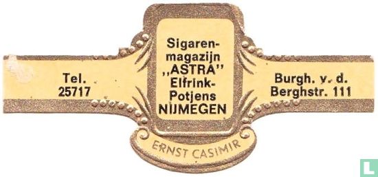 Sigarenmagazijn "Astra" Elfrink-Potjens Nijmegen - Tel. 25717 - Burgh. v. d. Berghstr. 111 - Afbeelding 1