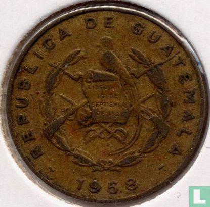 Guatemala 1 centavo 1958 (type 1) - Image 1