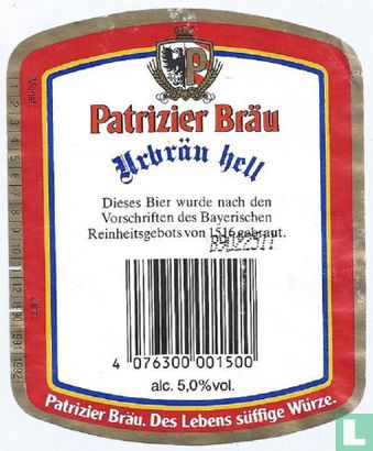 Patrizier Bräu - Urbräu Hell - Afbeelding 2