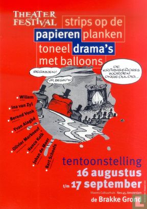 Papieren drama's - Strips op de planken - Toneel met balloons - Image 1