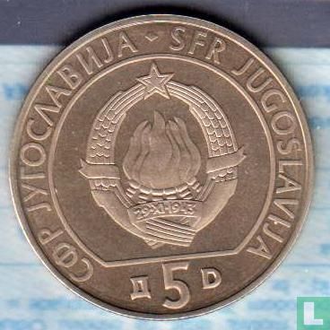 Joegoslavië 5 dinara 1990 (PROOF) "29th Chess Olympiad" - Afbeelding 2