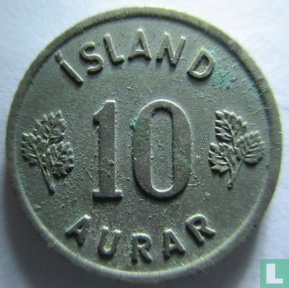 Islande 10 aurar 1965 - Image 2