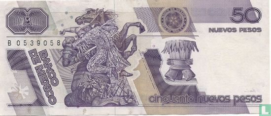 Mexique 50 pesos nuevos - Image 2