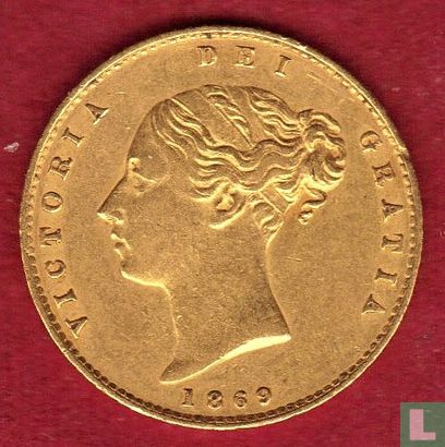 Verenigd Koninkrijk ½ sovereign 1869 - Afbeelding 1