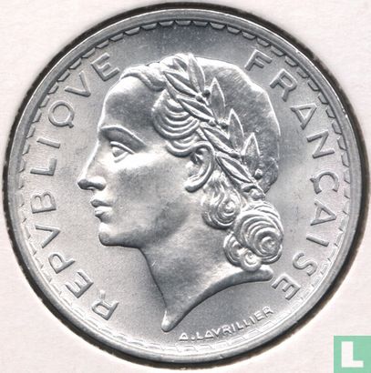 Frankrijk 5 francs 1950 (zonder B) - Afbeelding 2