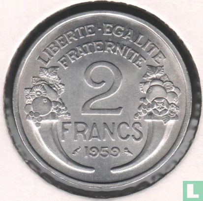 Frankrijk 2 francs 1959 - Afbeelding 1