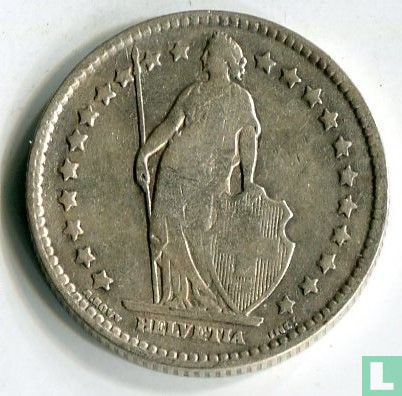 Switzerland 1 franc 1898 - Image 2