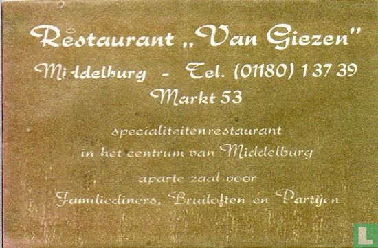 Restaurant "Van Giezen" - Afbeelding 1