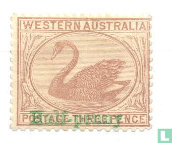 Swan with overprint Half-penny