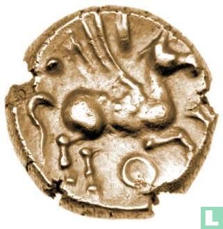 Anciens Celtes (Atrébates Tribe) AU quatrième statère environ 10BC - 10 - Image 2