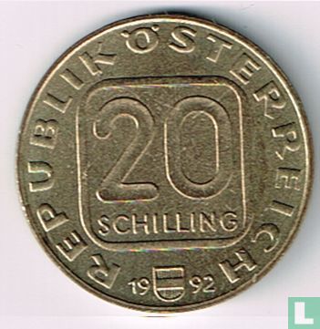 Austria 20 schilling 1992 "300 years Accession of Arcbishop Johann Ernst Graf Thun" - Image 1