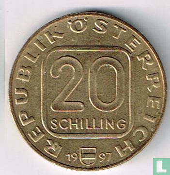 Oostenrijk 20 schilling 1997 "850 years St. Stephan's cathedral in Vienna" - Afbeelding 1