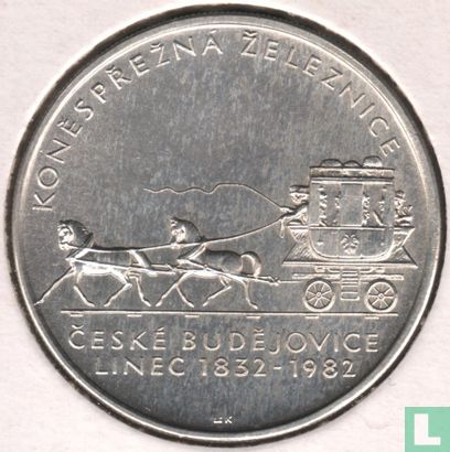 Czechoslovakia 100 korun 1982 "150 years Ceske Budejovice Horse drawn railway" - Image 1