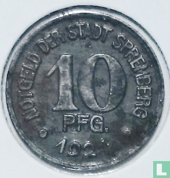 Spremberg 10 pfennig 1921 - Afbeelding 1