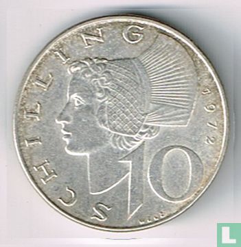 Autriche 10 schilling 1972 - Image 1