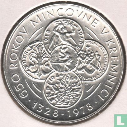 Czechoslovakia 50 korun 1978 "650th anniversary of Kremnica Mint" - Image 1