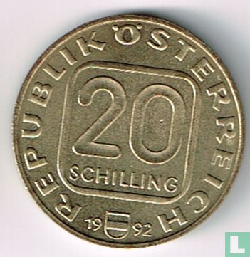 Österreich 20 Schilling 1992 "200th anniversary Birth of Franz Grillparzer" - Bild 1