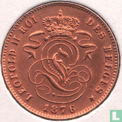 België 2 centimes 1876 - Afbeelding 1